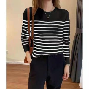 Bradley Striped Long-Sleeved T-Shirt  |  Womens Tops Clothing Tops