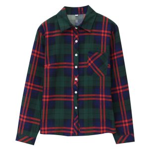 Bushlane Oversized Long-Sleeved Tartan Shirt  |  Mens Tops Clothing Mens