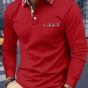 Corpatch Long-Sleeved Polo Shirt  |  Mens Tops Clothing Mens