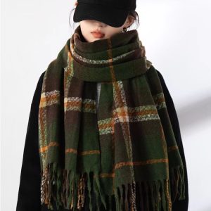 Tartan Boucle Scarf  |  Womens Scarves & Wraps Accessories Scarves & Wraps